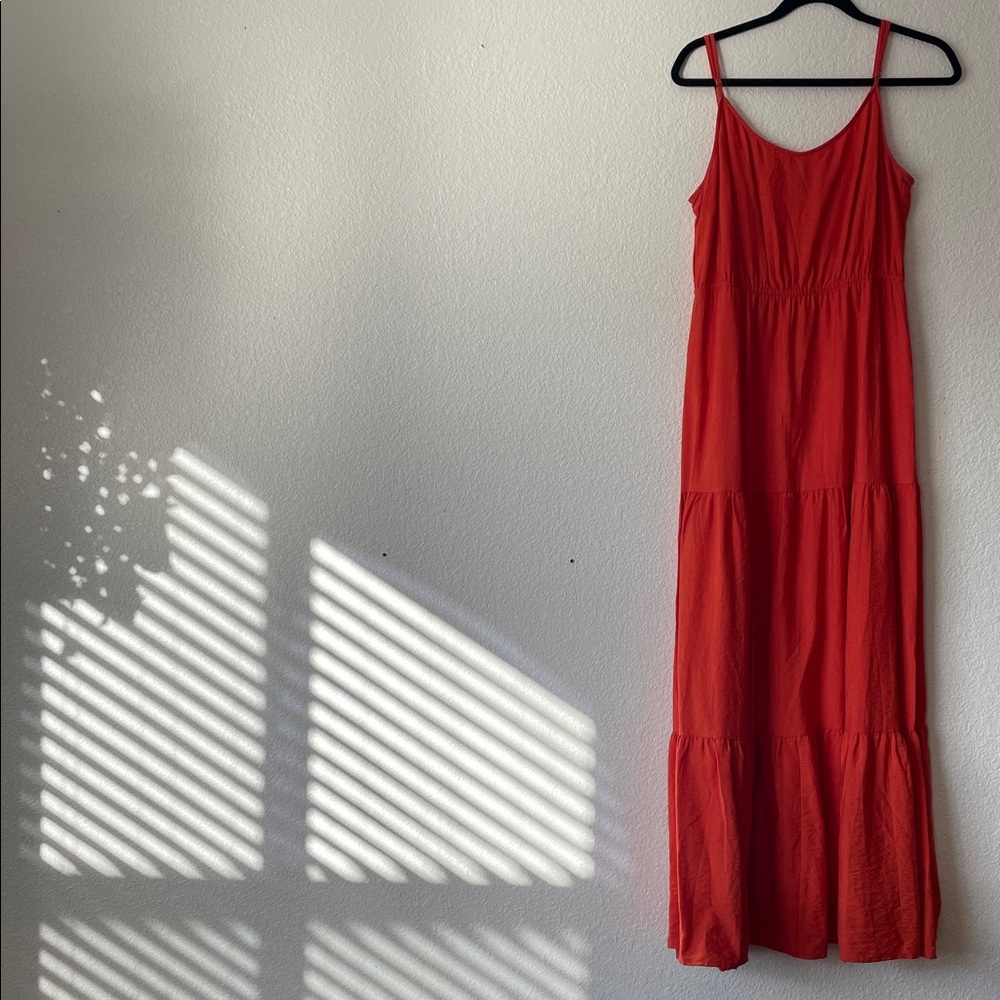 Orange Tiered Nine West Maxi dress size 10